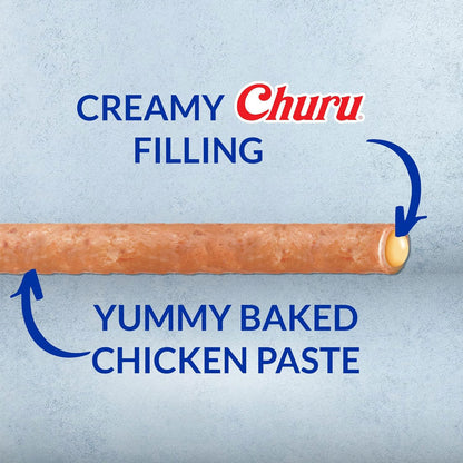 Inaba Churu Rolls Chicken Recipe wraps Chicken Dog Treats, 0.42-oz X 8 Tubes