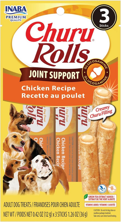 Inaba Churu Rolls Joint Support Dog Treats (3 sticks)