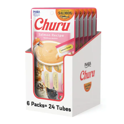 Inaba Churu Salmon Recipe Lickable Cat Treats, 0.5-oz tube