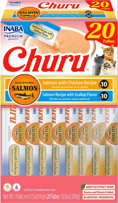Inaba Churu Seafood Variety Pack Grain-Free Lickable Treat for Cats