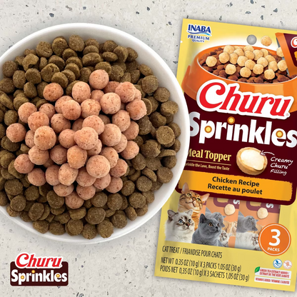 Inaba Churu Sprinkles Chicken & Dashi Flavor Recipe Grain-Free Cat Treats & Meal Topper, 0.35-oz tube (3 count)