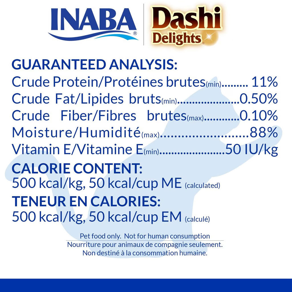 Inaba Dashi Delights Chicken with Tuna & Scallop Recipe in Broth Cat Food, 2.5-oz
