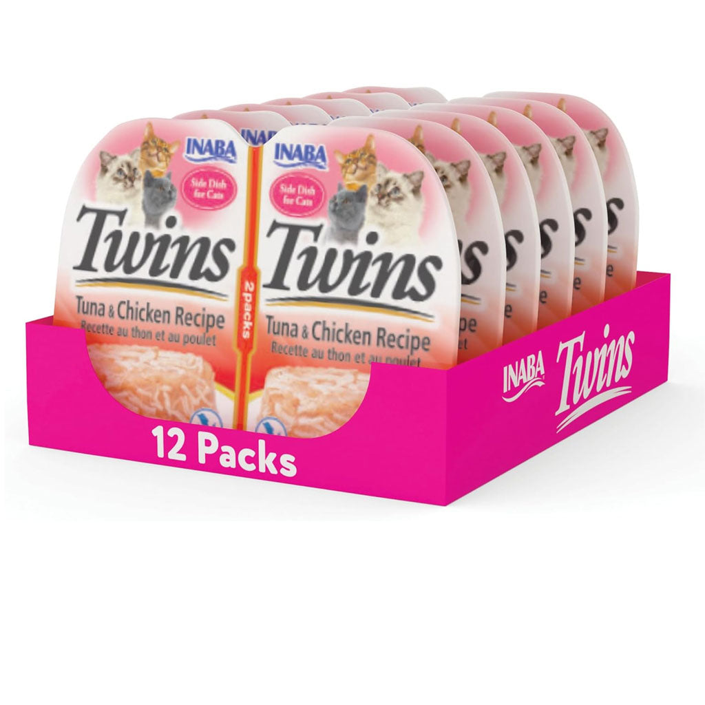 Inaba Twins Tuna & Chicken Recipe Grain-Free Cat Food, 1.23-oz