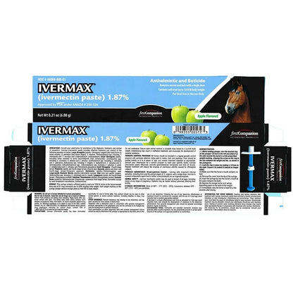 Ivermax Apple flavored Ivermectin Paste For Horses (1.87%) 6.08g