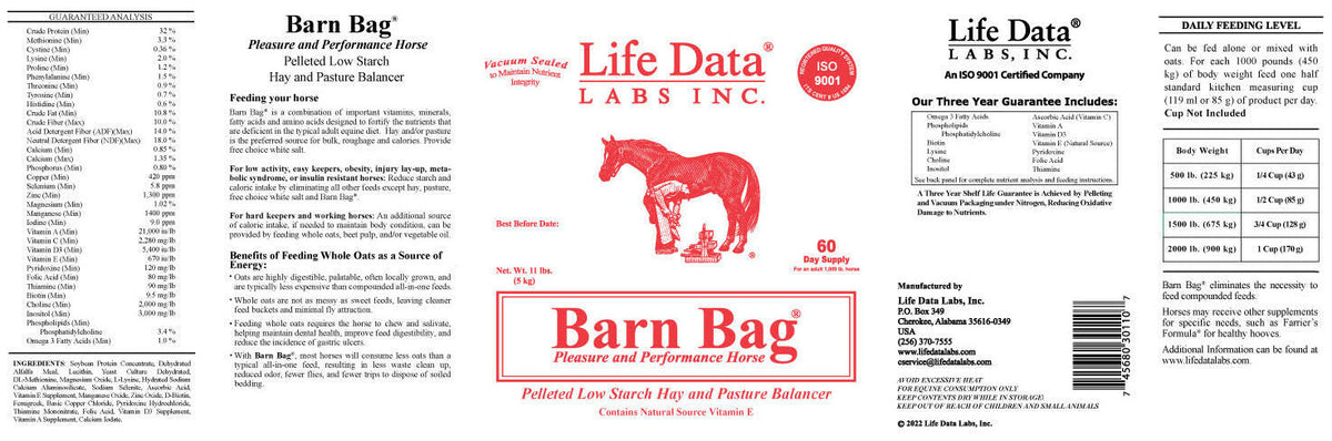 Life Data Barn Bag Pleasure and Performance Support Supplement For Horse (11 lb)