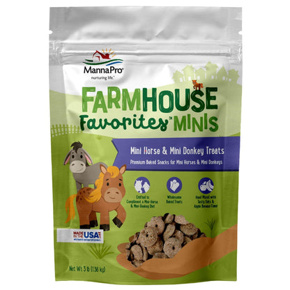 Manna Pro Farmhouse Favorites Treats For Mini Horse & Mini Donkey (3 lb)