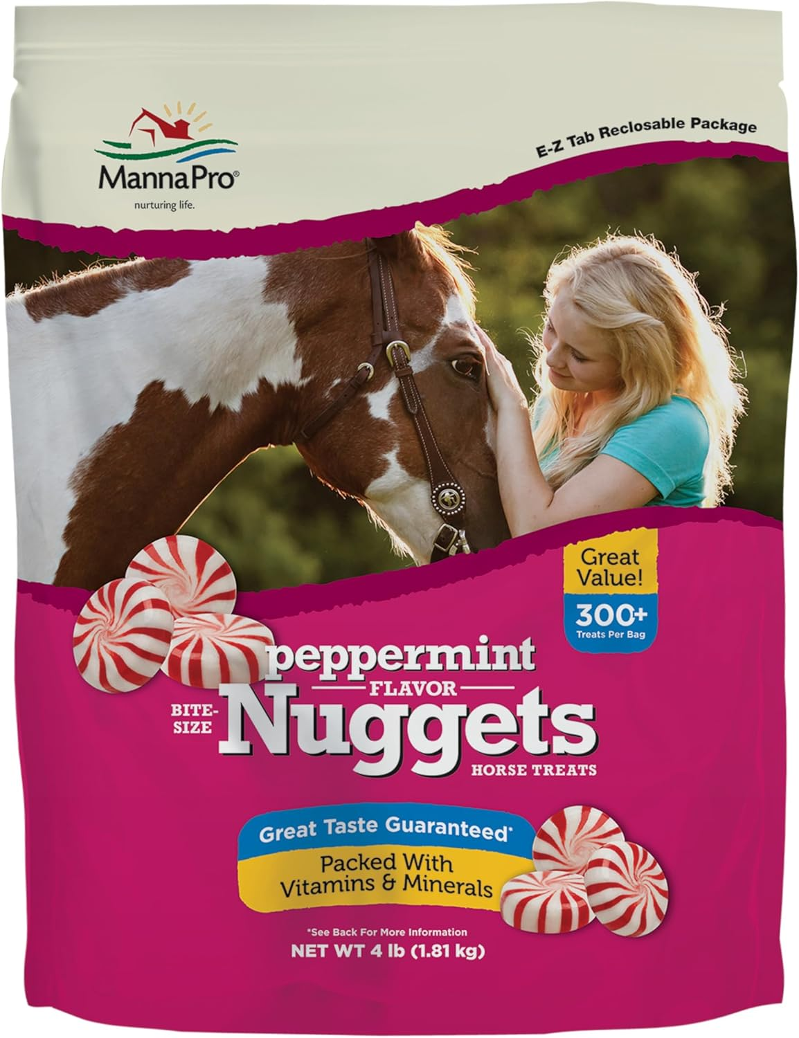 Manna Pro Peppermint Bite-Sized Nugget Treats for Horses