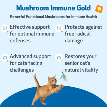 Mushroom Immune Gold - Holistic Cancer Support for Cats (8 oz)