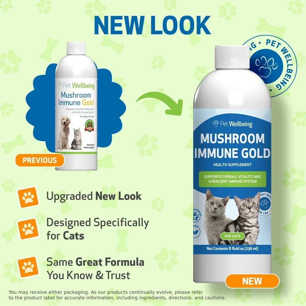 Mushroom Immune Gold - Holistic Cancer Support for Cats (8 oz)