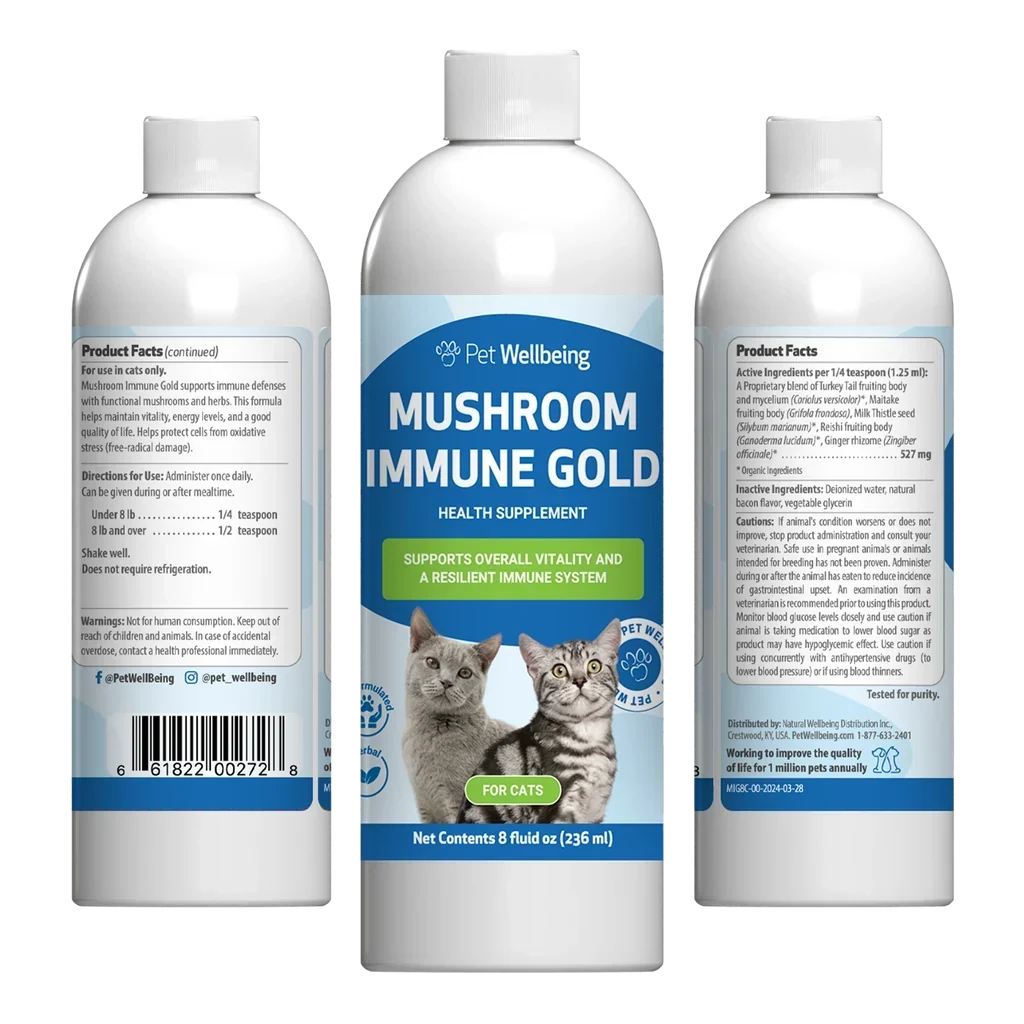 Mushroom Immune Gold - Holistic Cancer Support for Cats (8 oz)