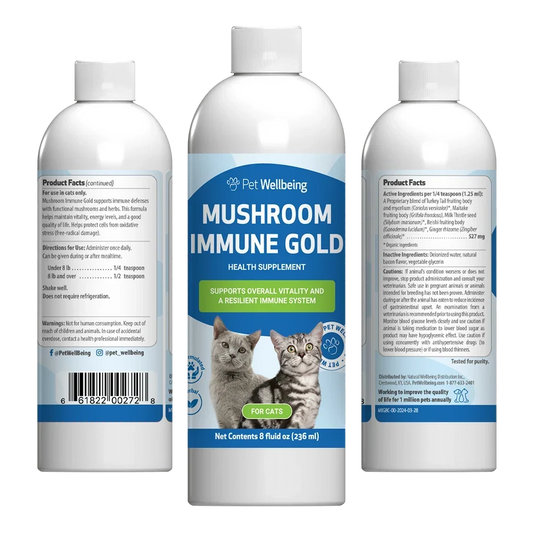 Mushroom Immune Gold - Holistic Cancer Support for Cats (8 oz)