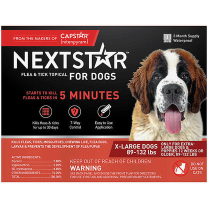 Nextstar Flea & Tick Topical for X-Large Dogs, 89-132 lbs