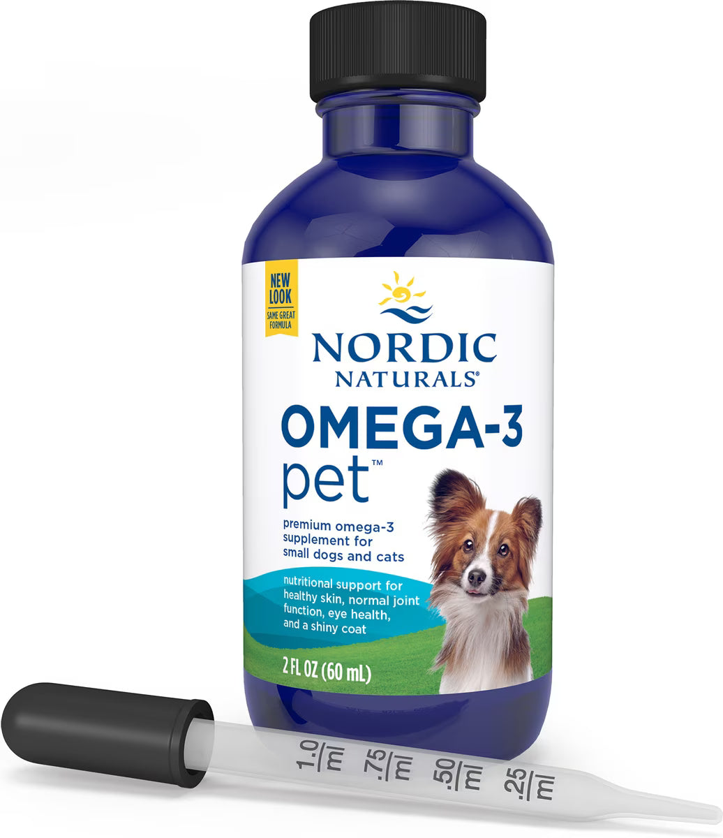 Nordic Naturals Omega-3 Pet Oil Supplements For Cats & Small Breed Dogs, 2-oz