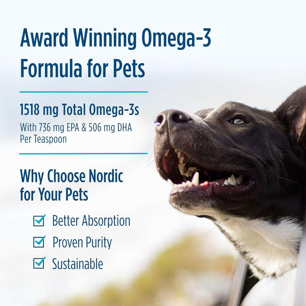 Nordic Naturals Omega-3 Pet Oil Supplements For Large to Very Large Breed Dogs, 16-oz