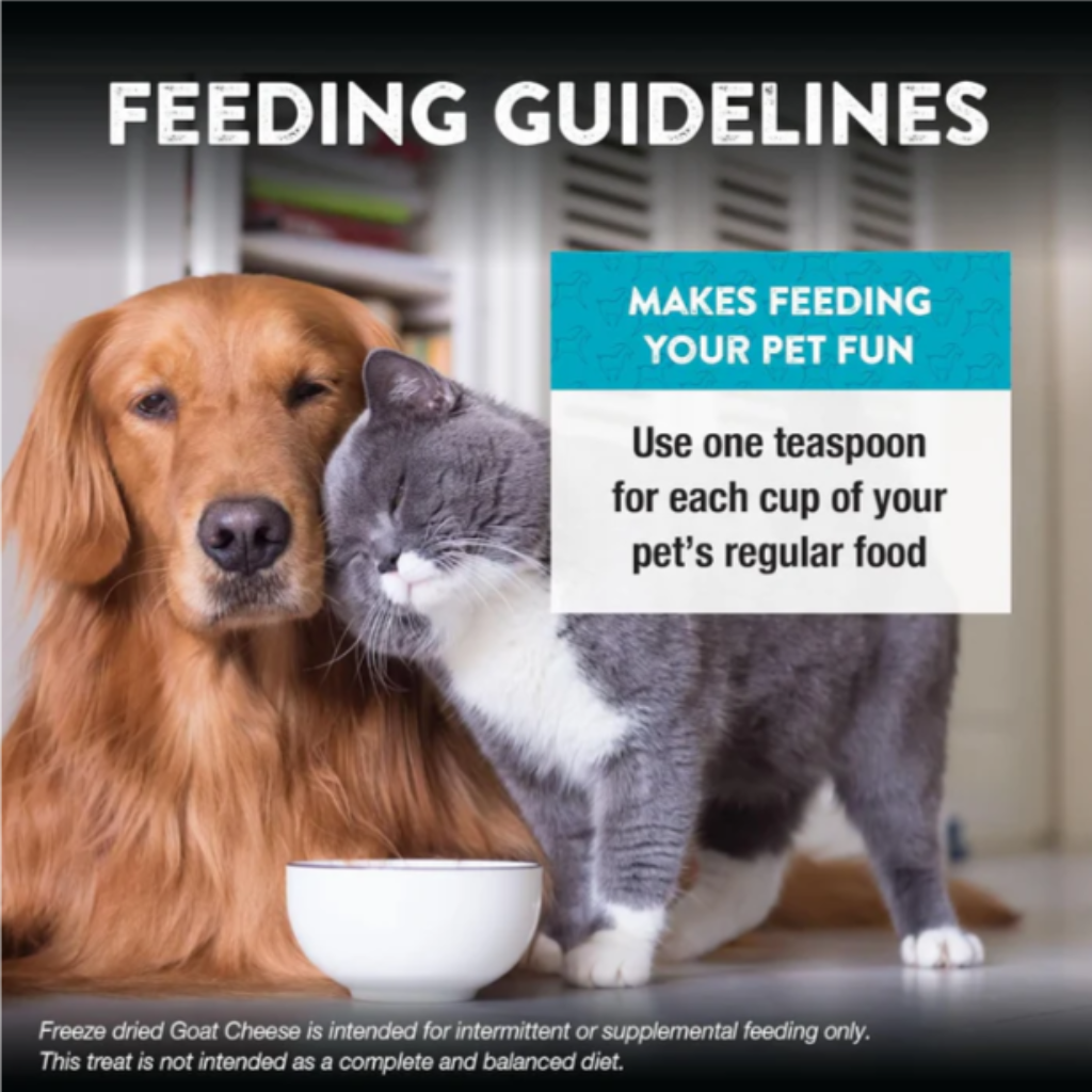 Northwest Naturals Freeze-Dried Goat Cheese Functional Topper for Dogs & Cats (4.5 oz)