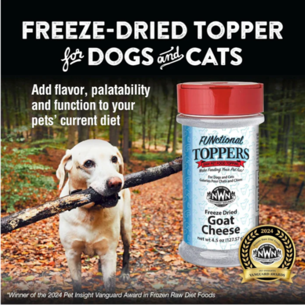 Northwest Naturals Freeze-Dried Goat Cheese Functional Topper for Dogs & Cats (4.5 oz)
