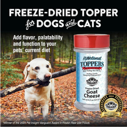 Northwest Naturals Freeze-Dried Goat Cheese Functional Topper for Dogs & Cats (4.5 oz)