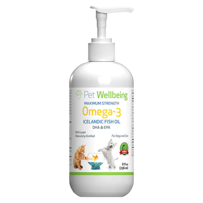 Omega-3 Daily Wellness - Skin, Joint, Brain, and Heart Health For Dogs & cats (8 oz)