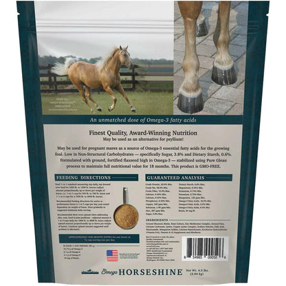 Omega Fields Horseshine Hoof, Skin & Coat Powder Supplement for Horses