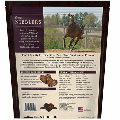 Omega Fields Nibblers Low Sugar & Starch Blackstrap Molasses Flavor Treats for Horses (3.5 LB)