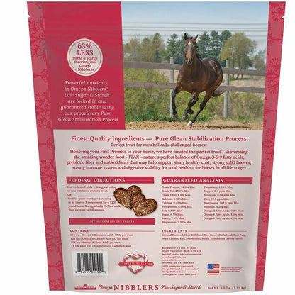 Omega Fields Nibblers Low Sugar & Starch Peppermint Flavor Treats for Horses (3.5 LB)