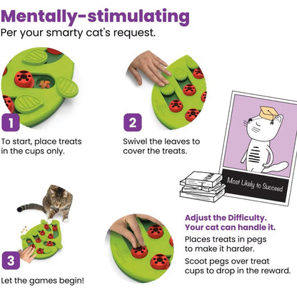 Outward Hound Nina Ottosson Buggin' Out Puzzle & Play Interactive Treat Puzzle For Cats