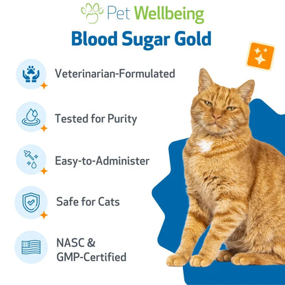 Pet Wellbeing Blood Sugar Gold for Cat Blood Sugar Support