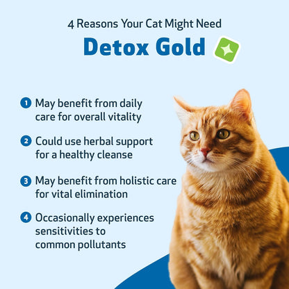Pet Wellbeing Detox Gold for Cats, 2-oz