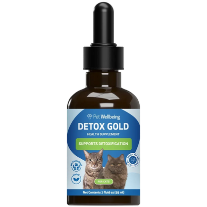 Pet Wellbeing Detox Gold for Cats, 2-oz