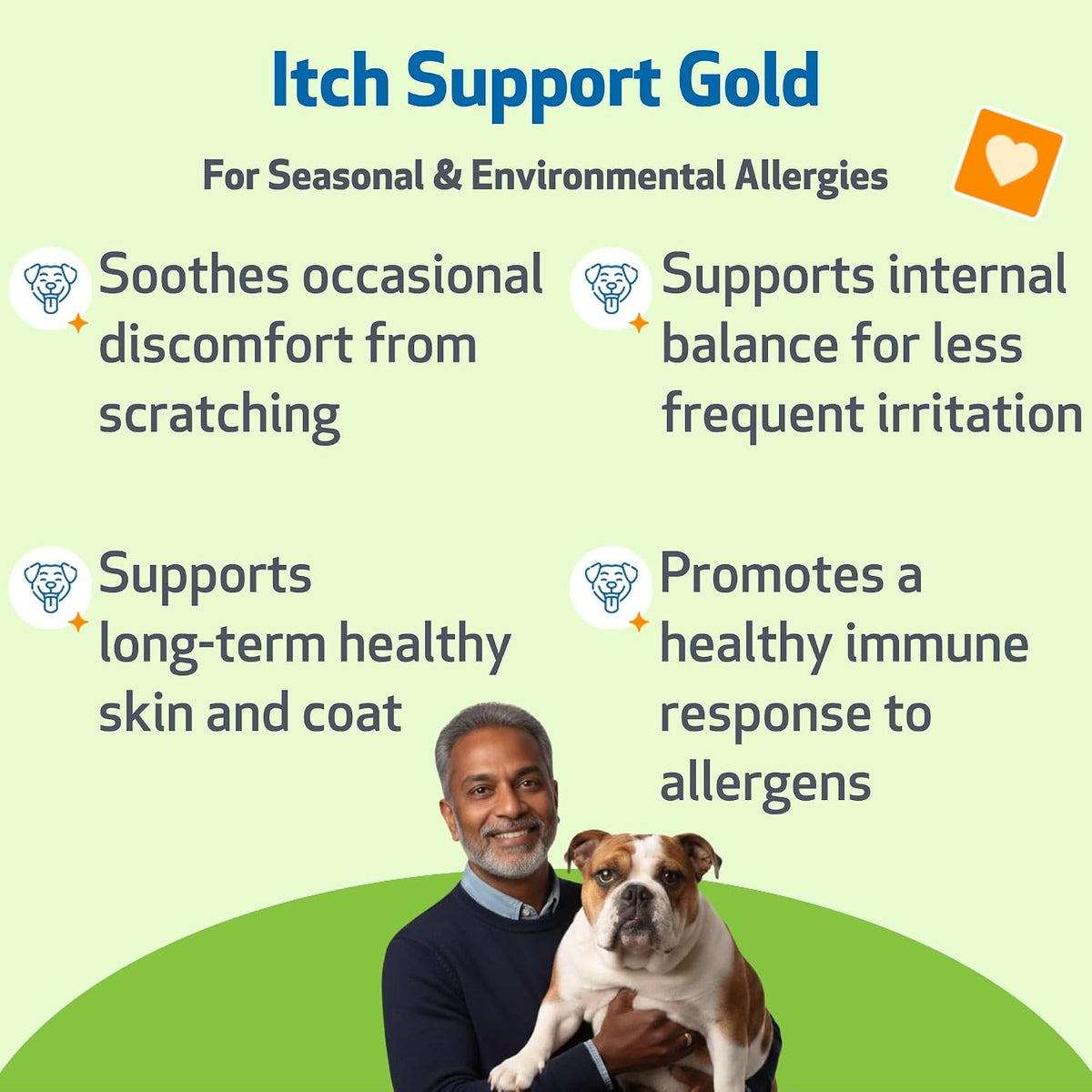 Pet Wellbeing Itch Support Gold - For Allergy-Related Itch in Dogs