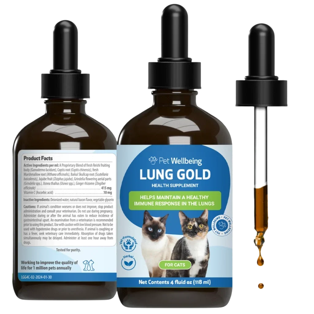 Pet Wellbeing Lung Gold for Cats