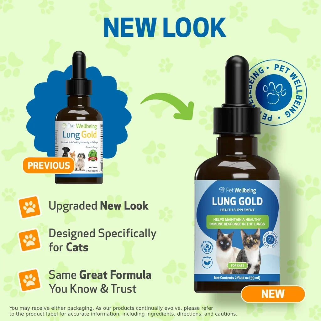 Pet Wellbeing Lung Gold for Cats