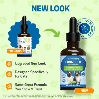 Pet Wellbeing Lung Gold for Cats