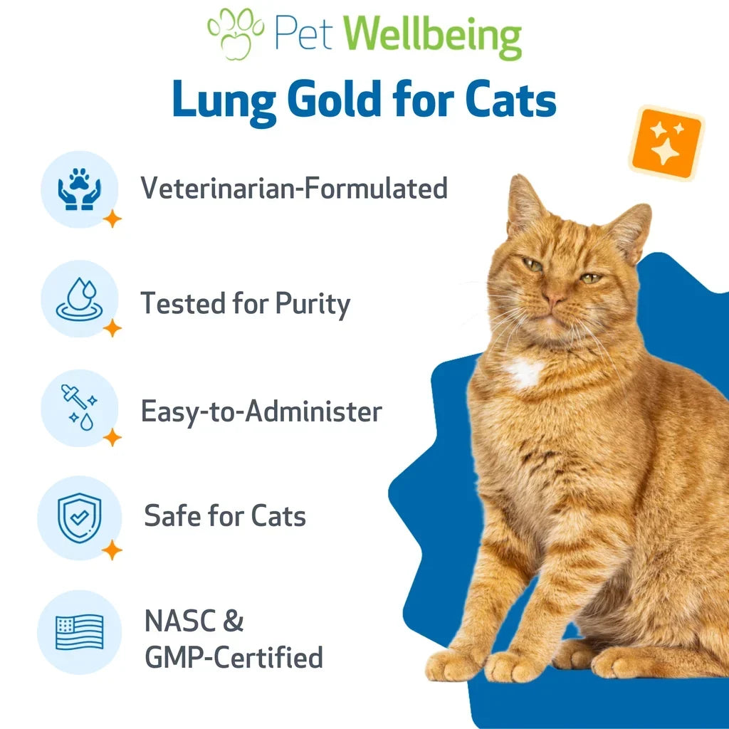 Pet Wellbeing Lung Gold for Cats
