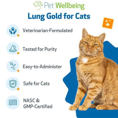 Pet Wellbeing Lung Gold for Cats