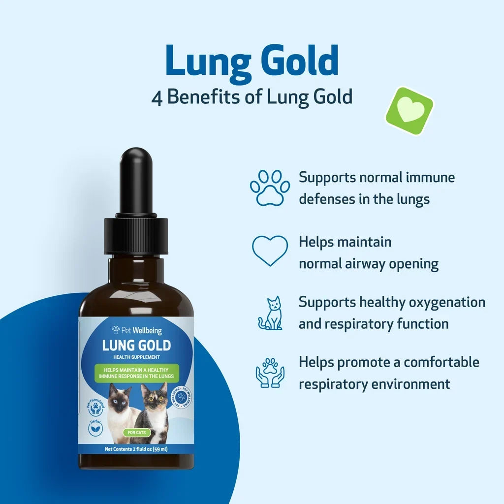 Pet Wellbeing Lung Gold for Cats