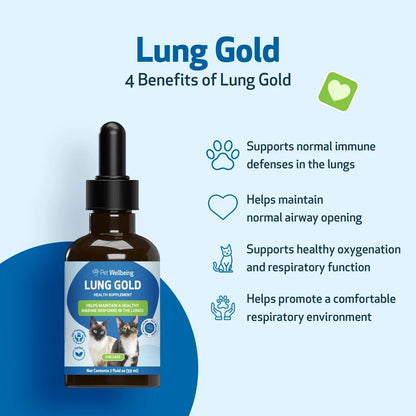 Pet Wellbeing Lung Gold for Cats