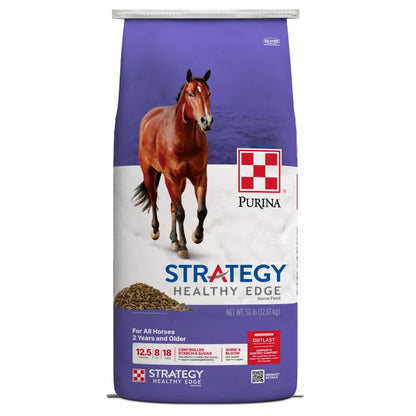 Purina Strategy Healthy Edge Horse Feed, 50-lb