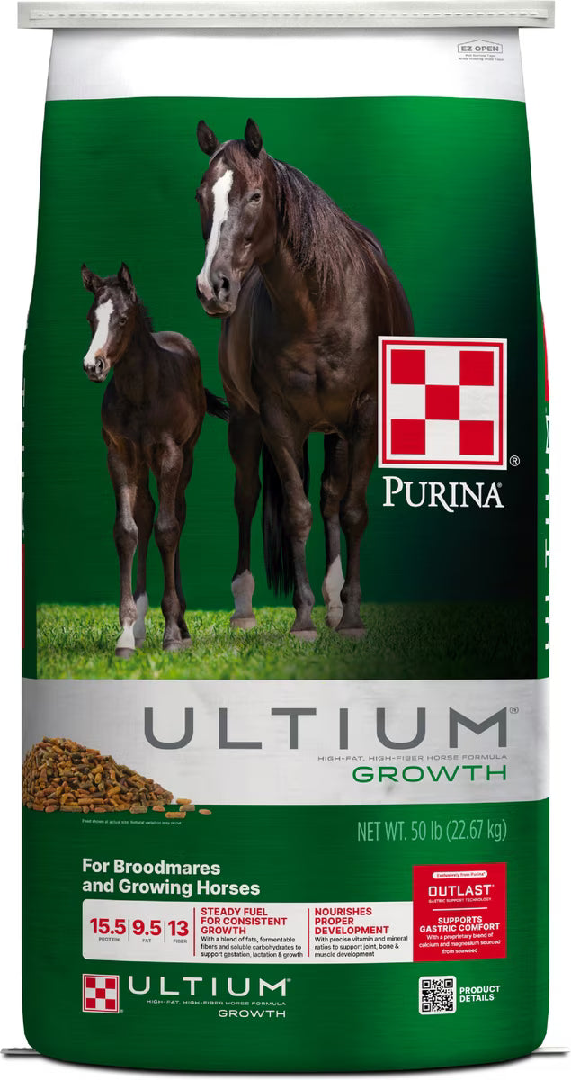 Purina Ultium Growth Horse Feed, 50-lb