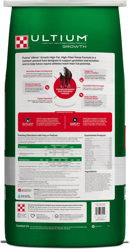 Purina Ultium Growth Horse Feed, 50-lb