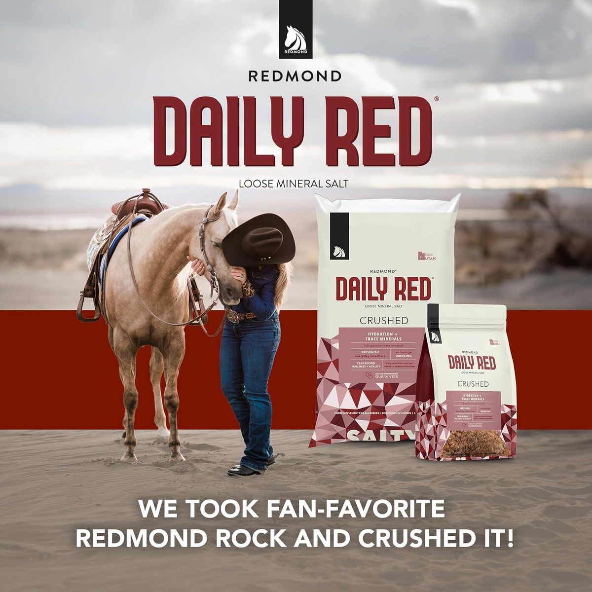 Redmond Daily Red Crushed Loose Mineral Salt For Horses