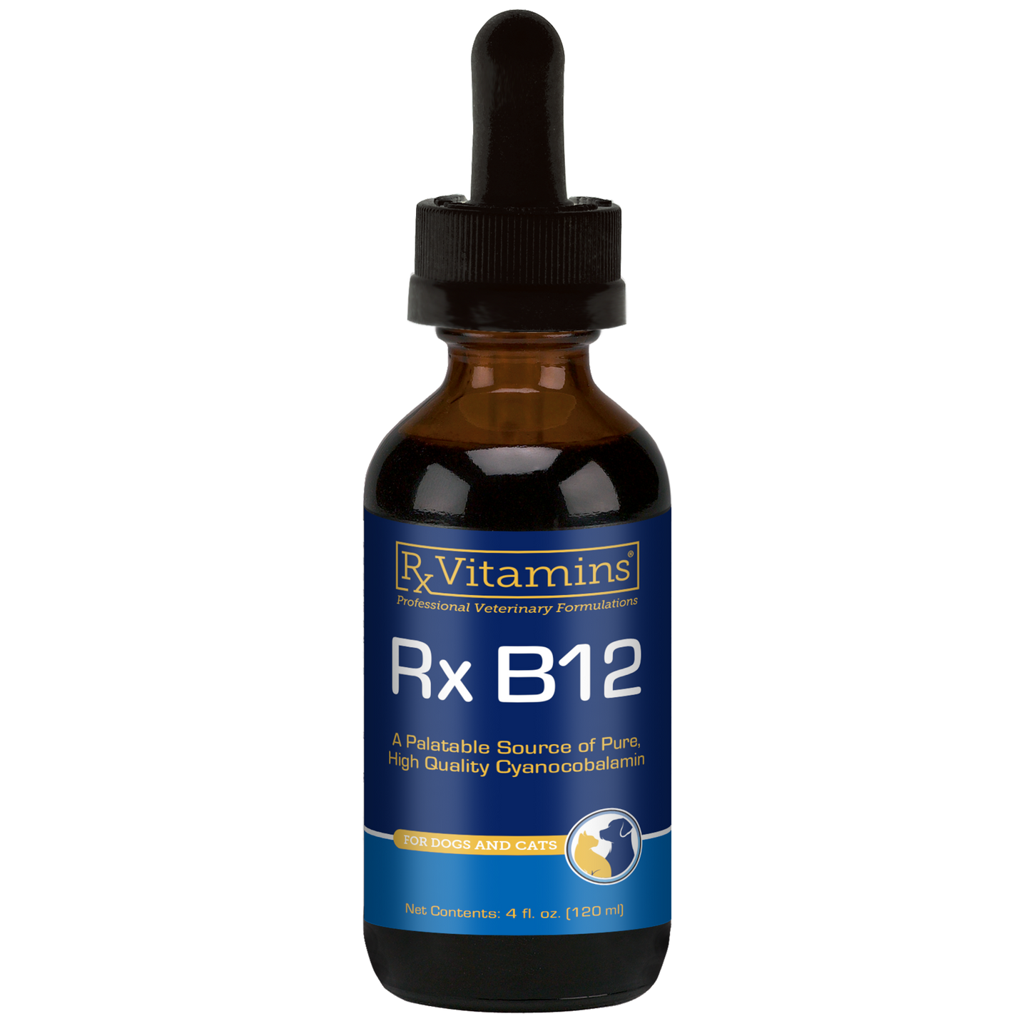 Rx Vitamins Rx B12 Liquid Digestive Supplement For Dogs and Cats (4 oz)