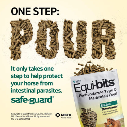 Safe-Guard Equi-Bits Equine Horse Dewormer Merck for Horses (1.25 LB)