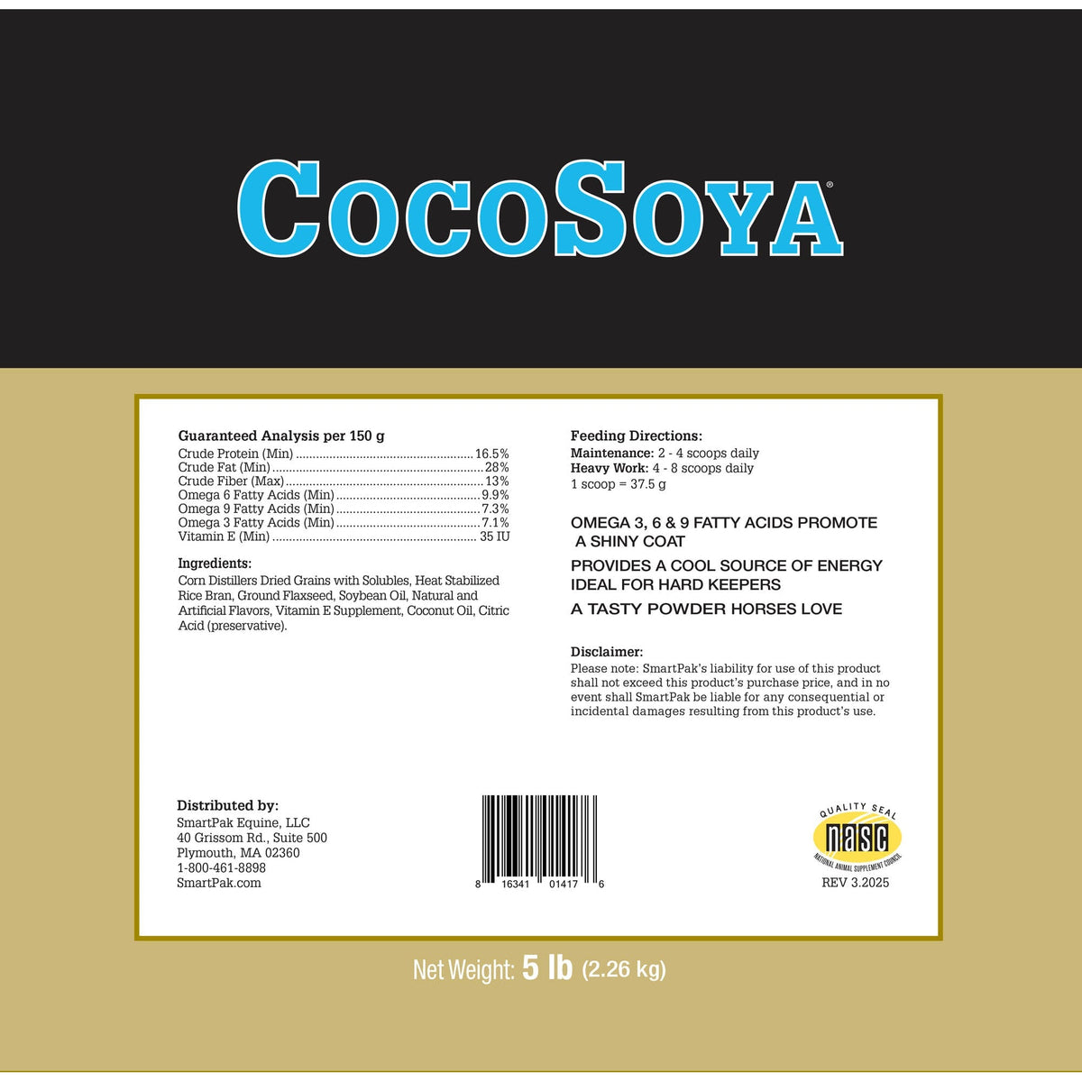 SmartEquine CocoSoya Granules Fatty Acid Formula for Horses