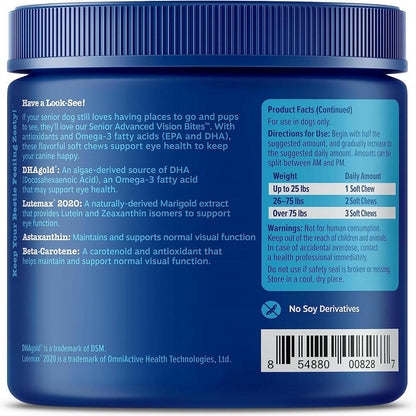 Zesty Paws Senior Advanced Vision Bites Chicken Flavored Chews for Dogs (90 ct)