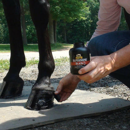 SuperShine Fast Drying Hoof Polish & Sealer Black for Horses