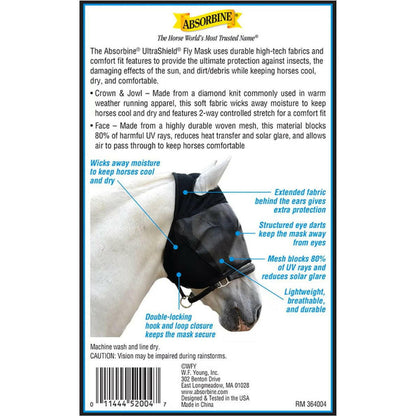 UltraShield Fly Mask Without Ears for Horses