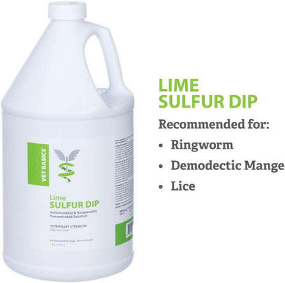 Vet Basics Lime Sulfur Dip for Dogs, cats & Horses, Gallon