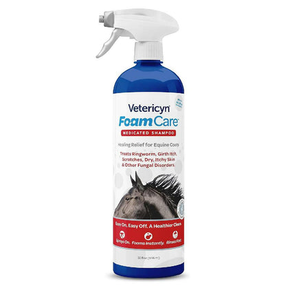 Vetericyn FoamCare Medicated Shampoo for Horses (32 oz)