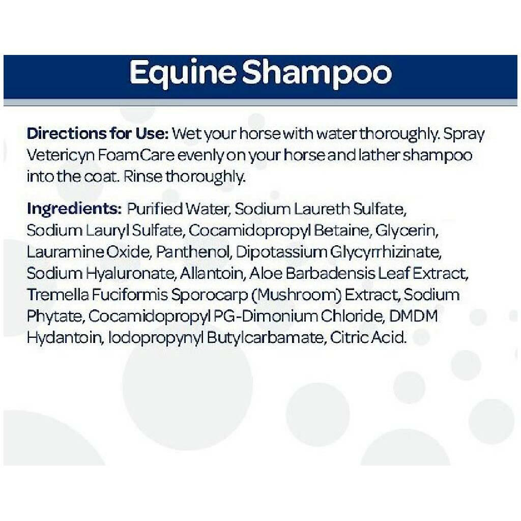 Vetericyn FoamCare Medicated Shampoo for Horses (32 oz)